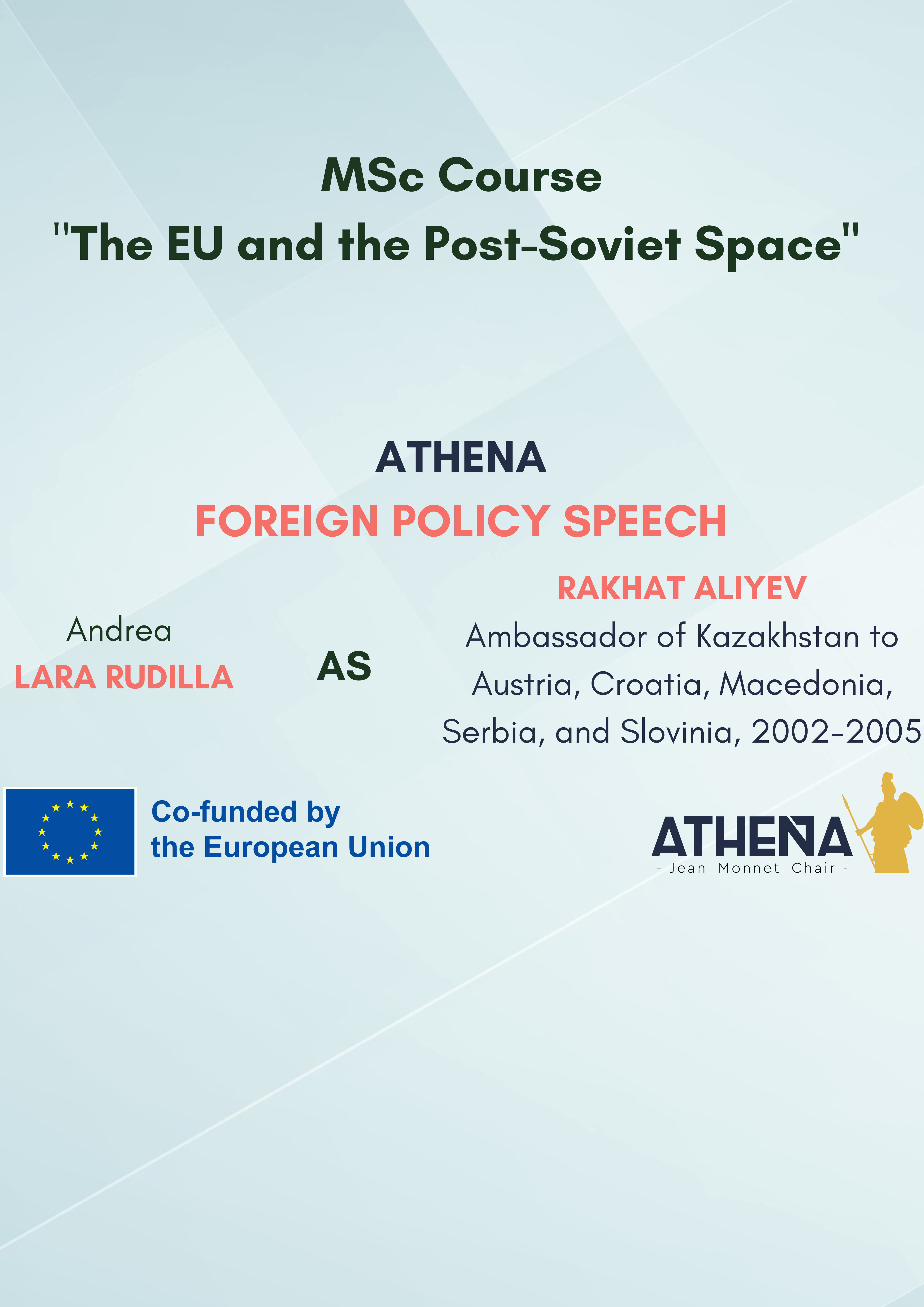 FOREIGN POLICY SPEECH Nº1: ANDREA LARA RUDILLA