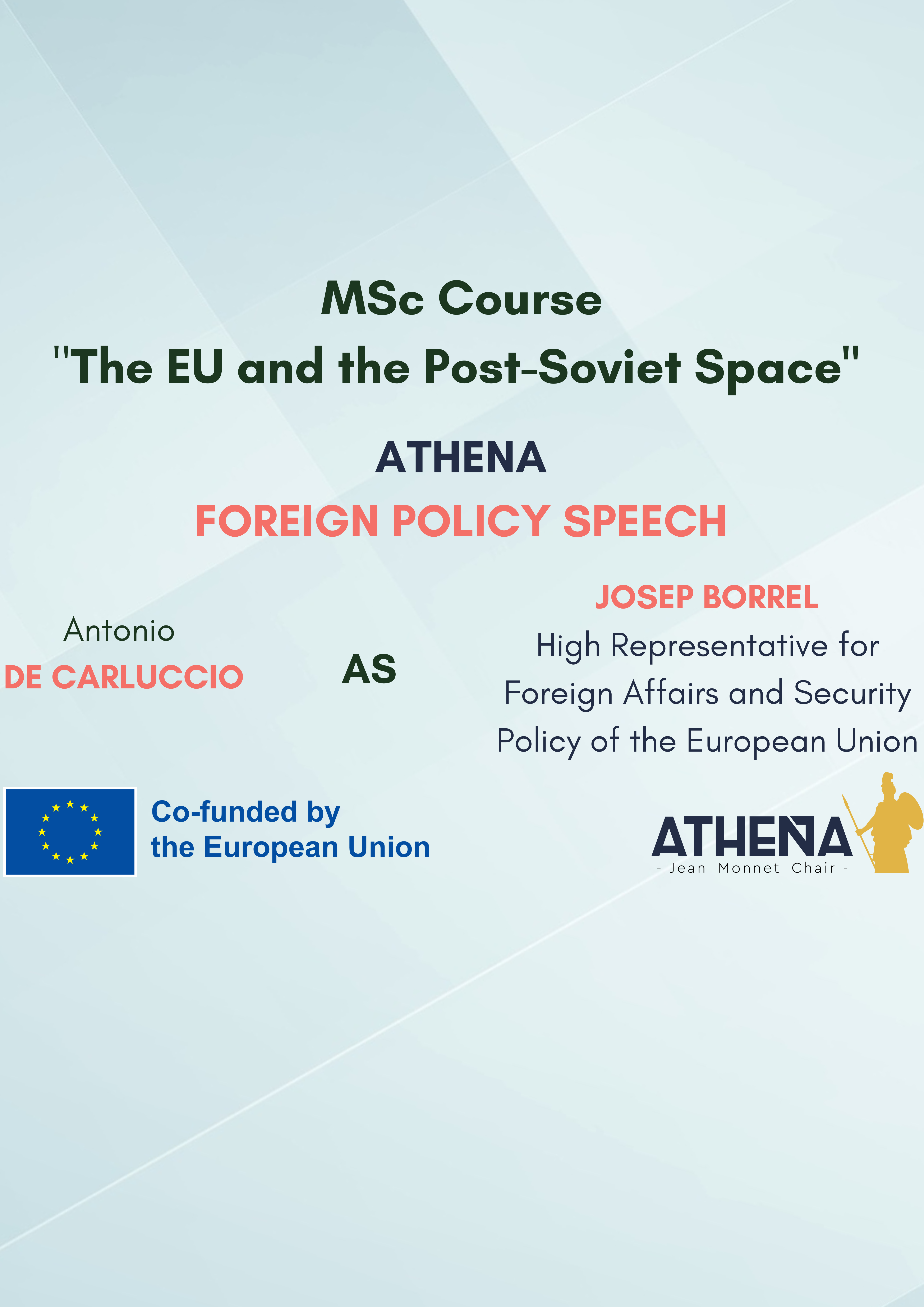 FOREIGN POLICY SPEECH Nº2: ANTONIO DE CARLUCCIO