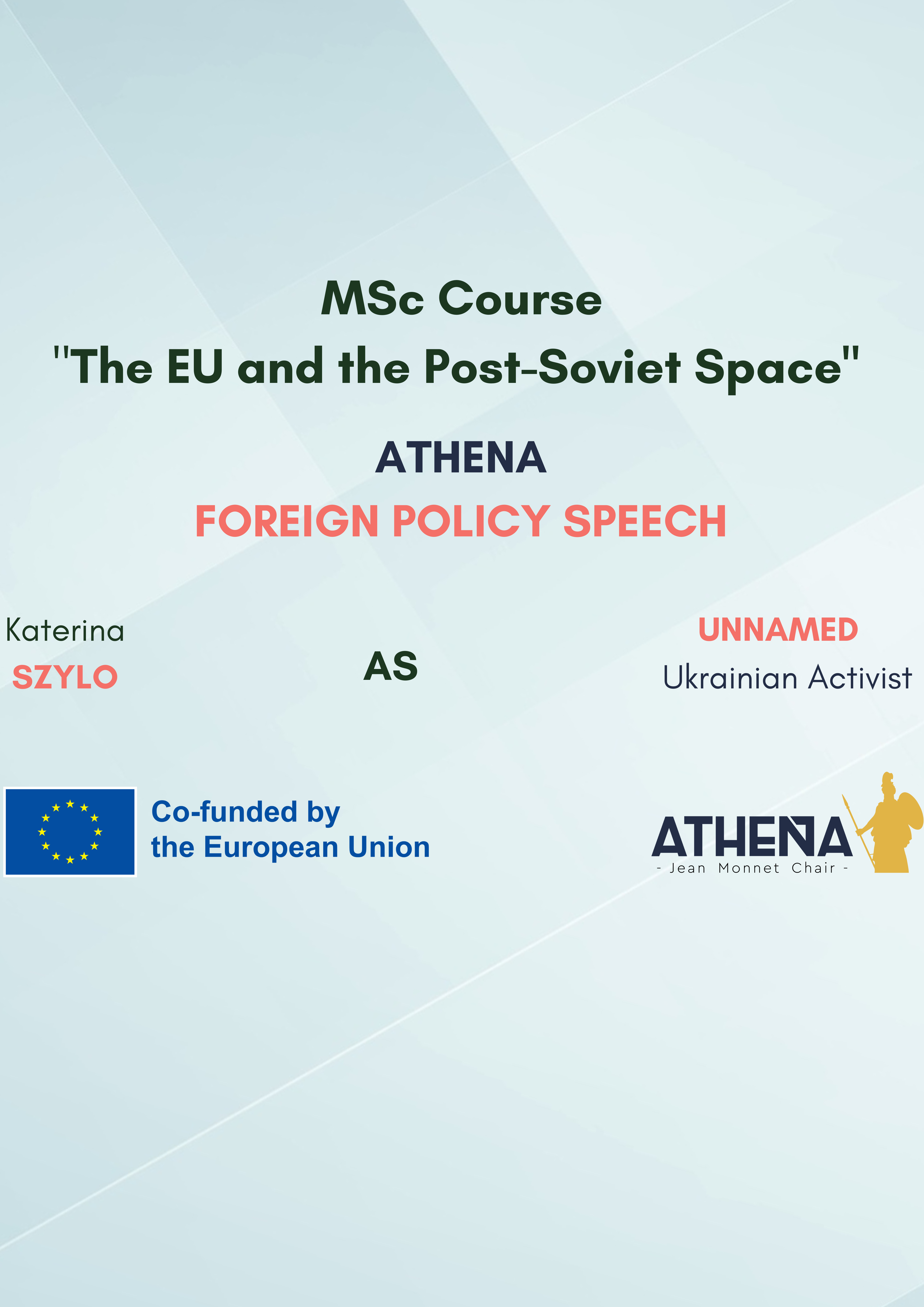 FOREIGN POLICY SPEECH Nº9: KATERINA SZYLO