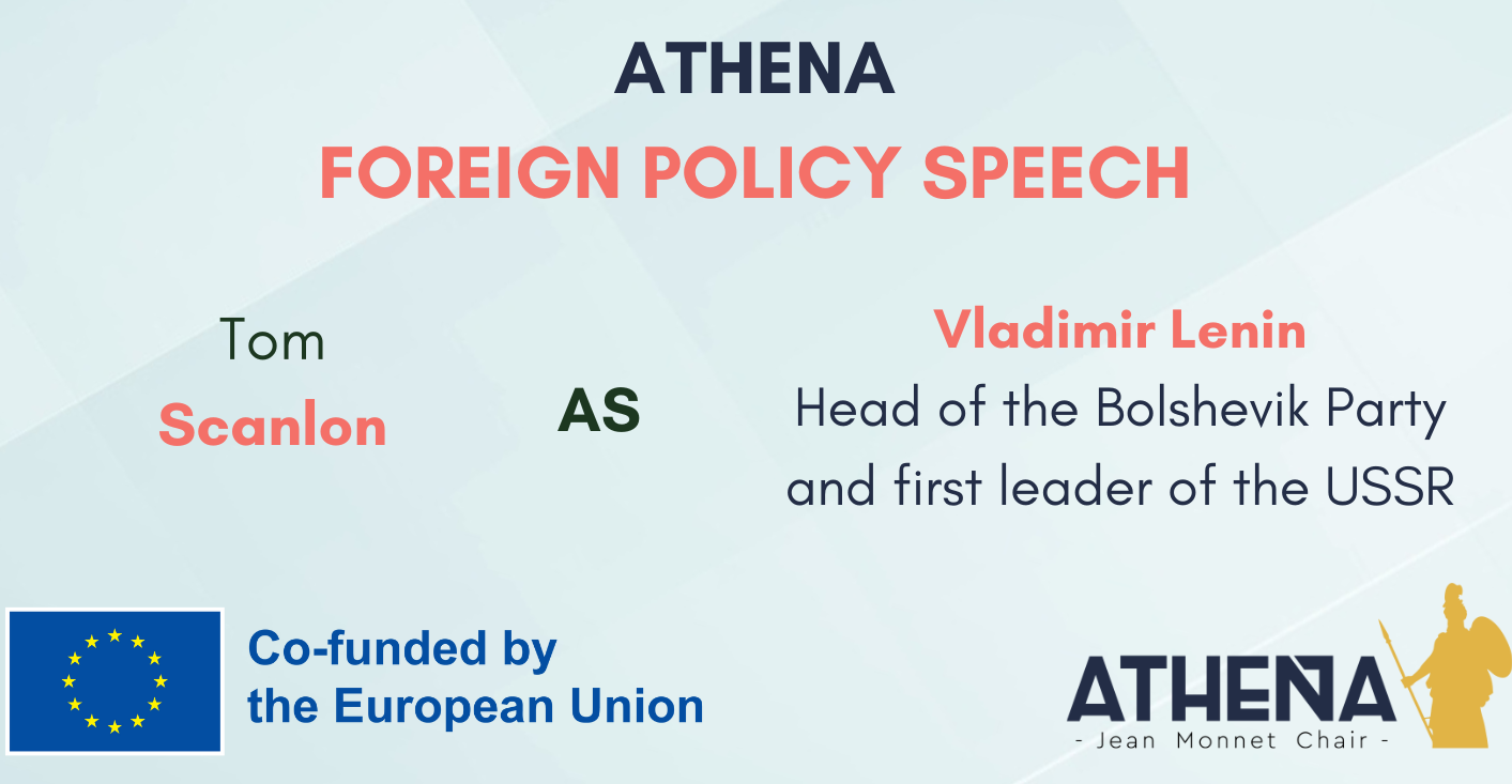 FOREIGN POLICY SPEECH N°16: Tom Scanlon