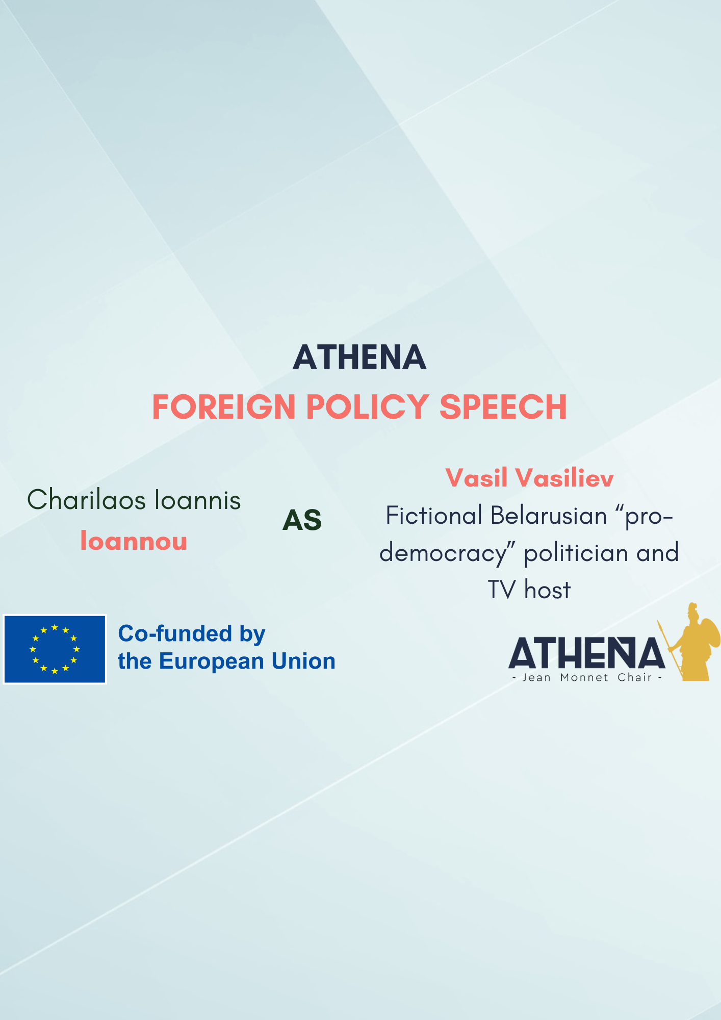 FOREIGN POLICY SPEECH N°33: Charilaos Ioannis Ioannou