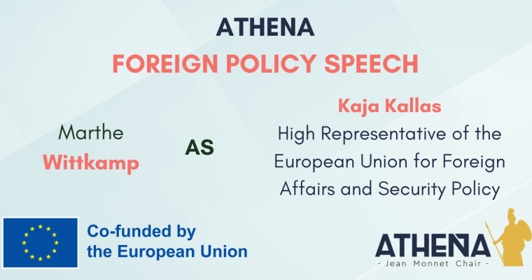 FOREIGN POLICY SPEECH N°37: Marthe Wittkamp