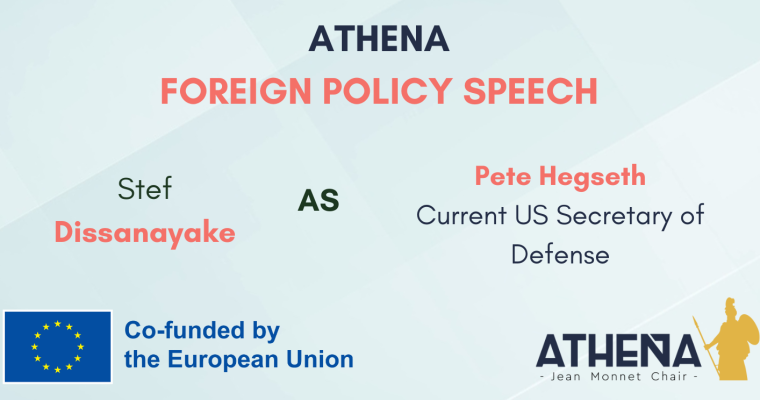 FOREIGN POLICY SPEECH N°40: Stef Dissanayake