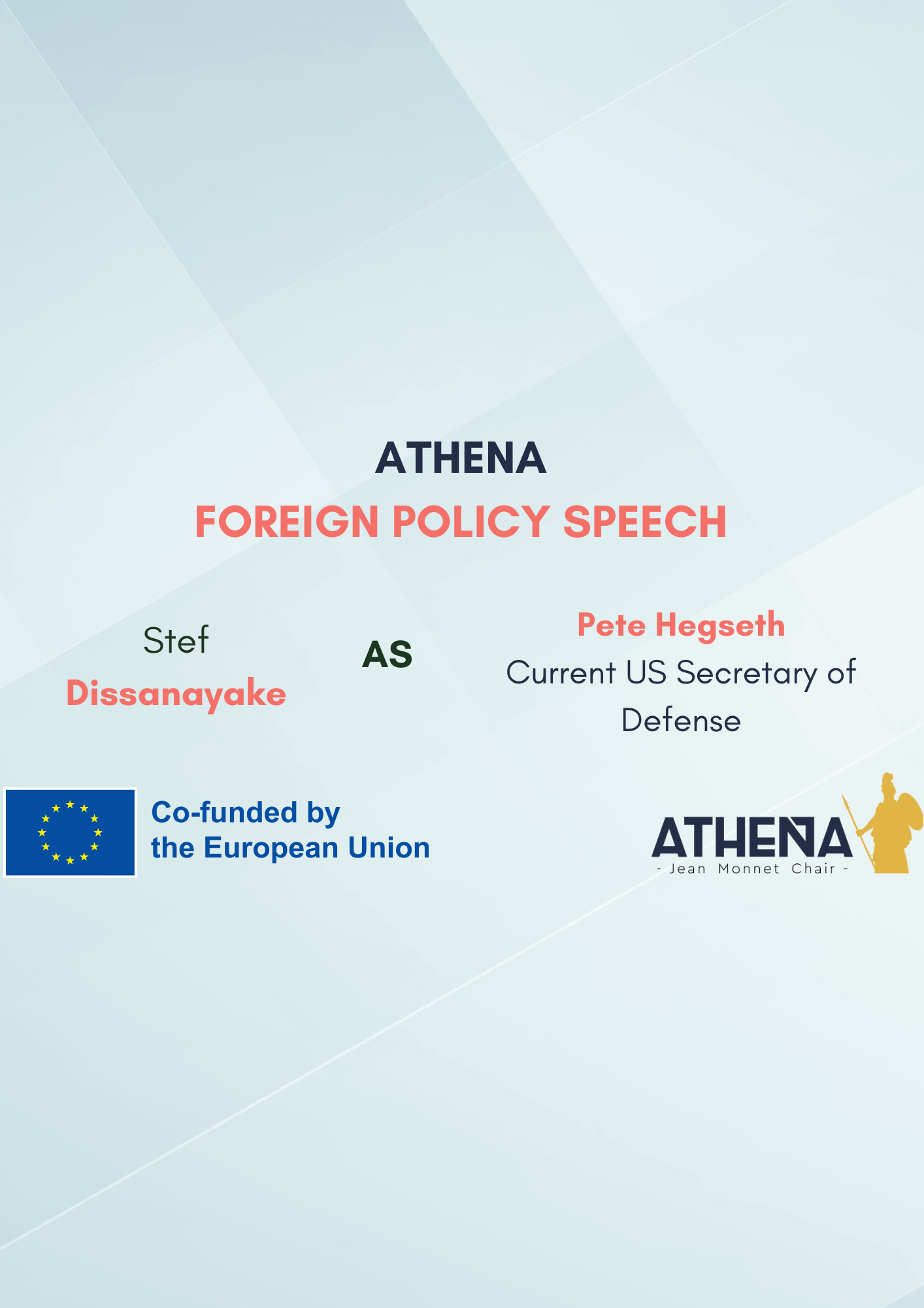 FOREIGN POLICY SPEECH N°40: Stef Dissanayake