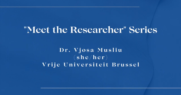 ATHENA Meet the Researcher Series: Dr. Vjosa Musliu
