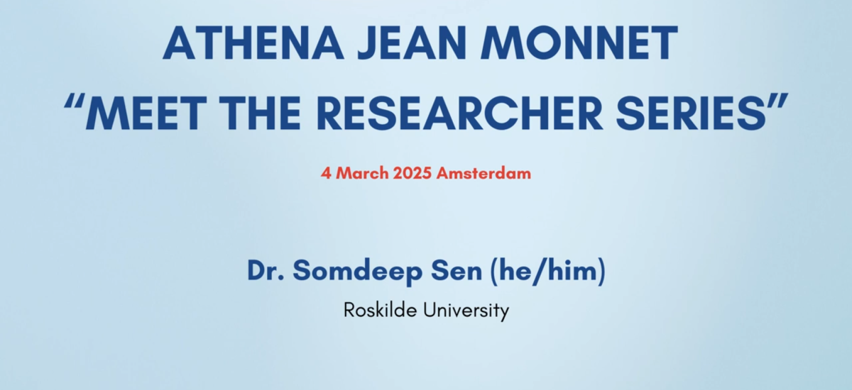 ATHENA Meet the Researcher Series: Dr. Somdeep Sen
