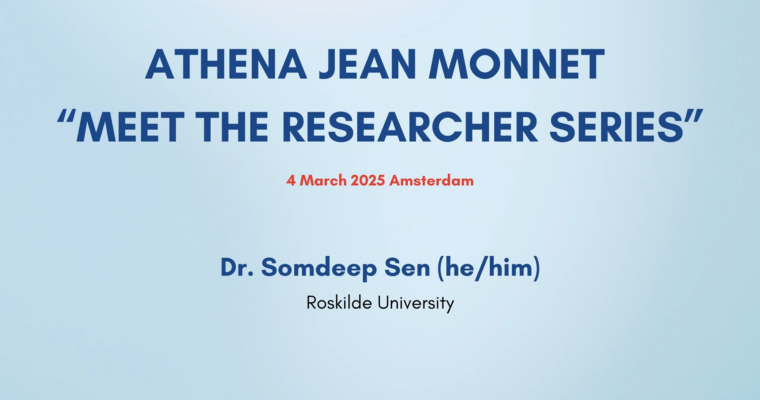 ATHENA Meet the Researcher Series: Dr. Somdeep Sen